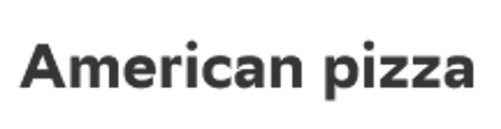 American pizza